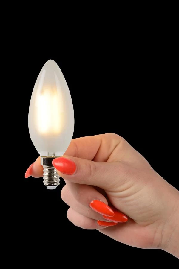 Lucide C35 - Filament lamp - Ø 3,5 cm - LED Dimb. - E14 - 1x4W 2700K - mat - sfeer 1